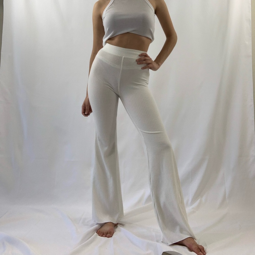 Princess Polly White Flare Pants